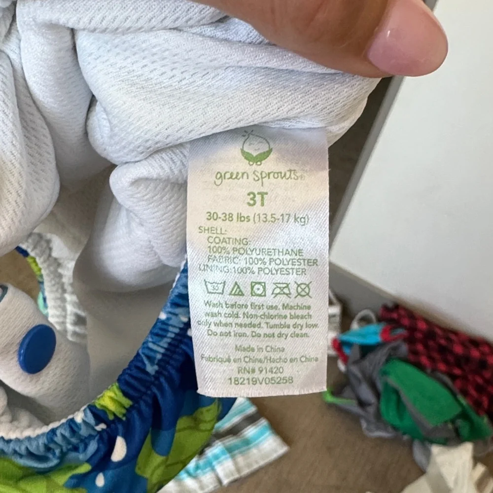 Blue and Green Swim Diaper